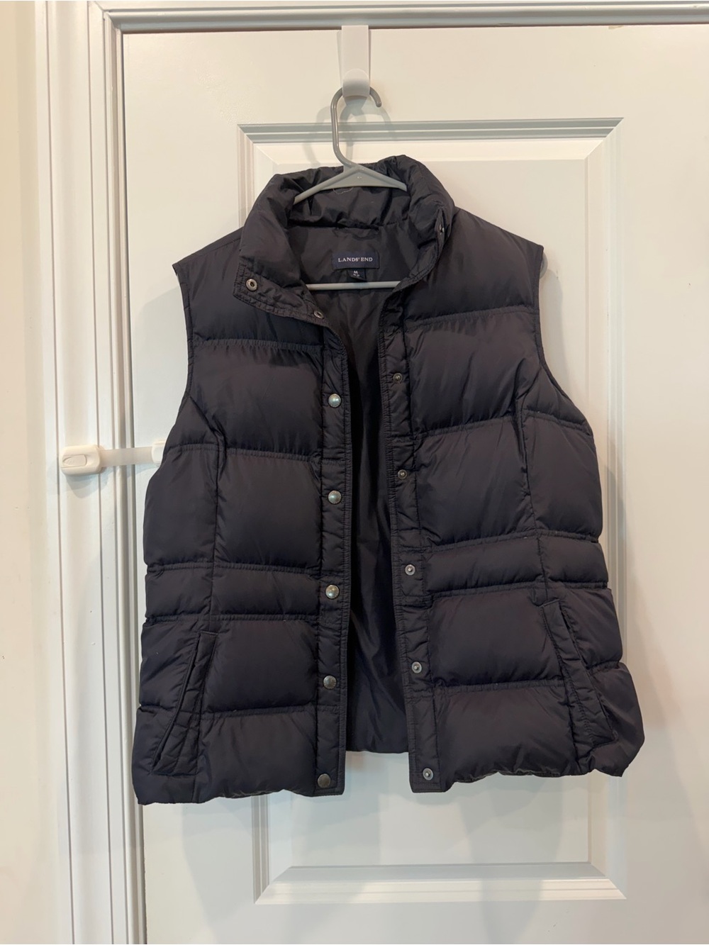 Lands' End Women's Black Quilted Puffer Vest